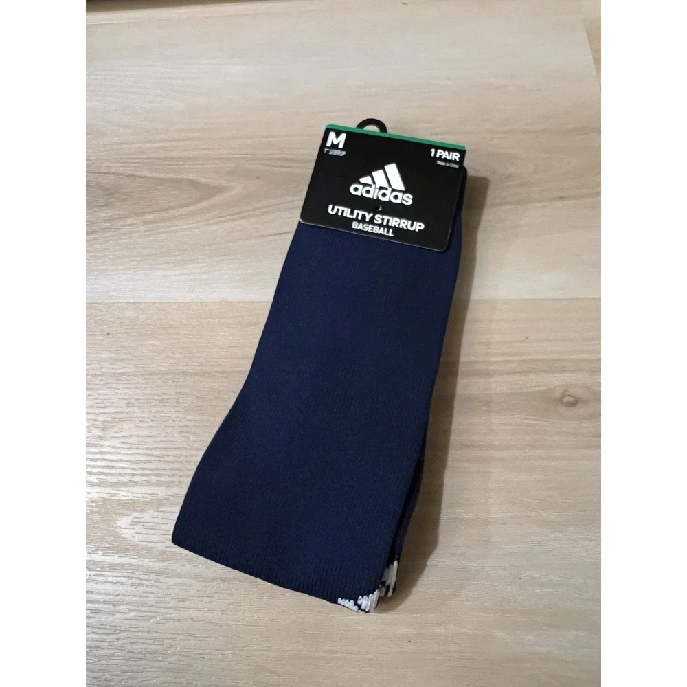Adidas Utility Navy Baseball Stirrups Men's Size Medium Sport Sock‎ New